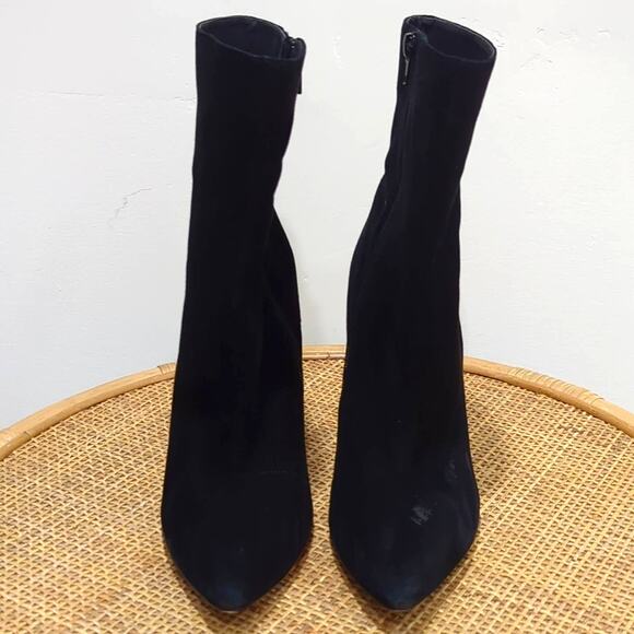 Steve Madden Wagner Heeled Pointed Toe Leather Stiletto Boots Black Wmns Size 10 - Picture 2 of 8